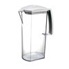 Araven Service Jug Plastic Rectangular With Lid Clear 2ltr