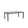 Olg Axis Table 4 Leg Black Frame New Oak Smooth Top L1800mm X W900mm
