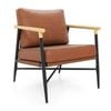 Costway Pu Leather Accent Chair Modern Upholstered Reading Makeup Seat