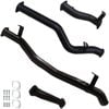 Ignite Exhausts Dpf Back For Toyota Landcruiser 79 Series V8 Dual Cab 3" With Straight Pipe Only Black Aluminised Steel