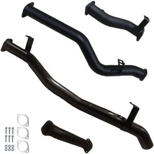 Ignite Exhausts Dpf Back For Toyota Landcruiser 79 Series V8 Dual Cab 3" With Straight Pipe Only Black Aluminised Steel