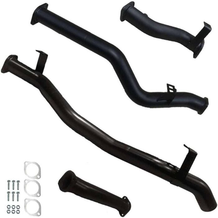 Ignite Exhausts Dpf Back For Toyota Landcruiser 79 Series V8 Dual Cab 3" With Straight Pipe Only Black Aluminised Steel