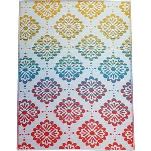 Eco-friendly Reversible Outdoor Plastic Mat-Chatai 21A7-Multi-120x170cm