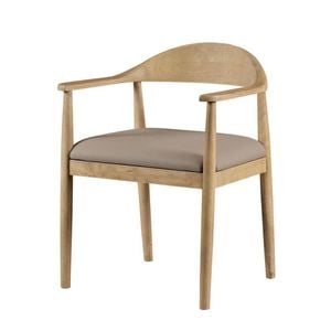 Lux Dining Armchair with Taupe Seat Cushion