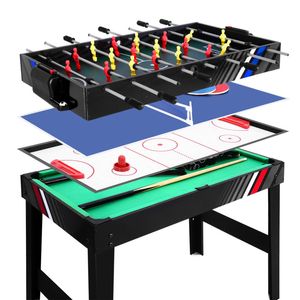 4-In-1 Game Table Soccer Foosball Pool Hockey Table