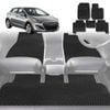 6D Diamond Car Floor Mats for Hyundai Elantra 2011-2015-Full Set-Black-Outback GT