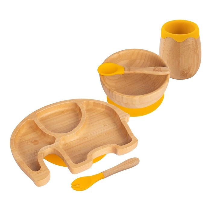 Tiny Dining 5pc Bamboo Elephant Baby Weaning Set