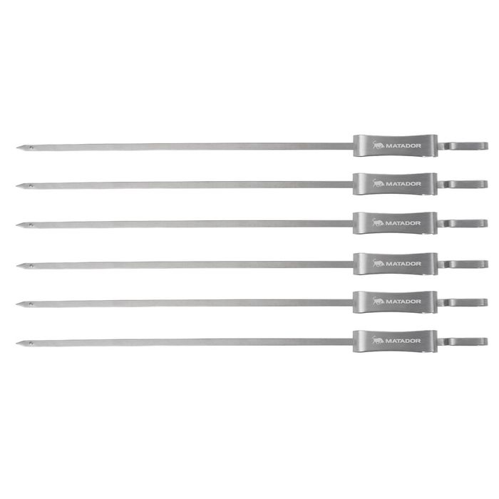 Matador Easy Glide Premium Stainless Steel Skewers - 6 Pack