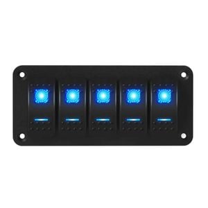 Exotronic 12/24V 5x LED Rocker Marine Switch Panel