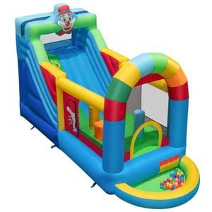 Costway ​inflatable Bounce House Clownland Bouncy Castle Bouncer No Blower