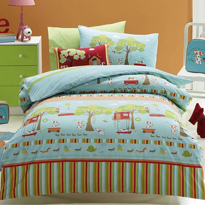 Jiggle & Giggle Oliver Blue Quilt Cover Set - Double