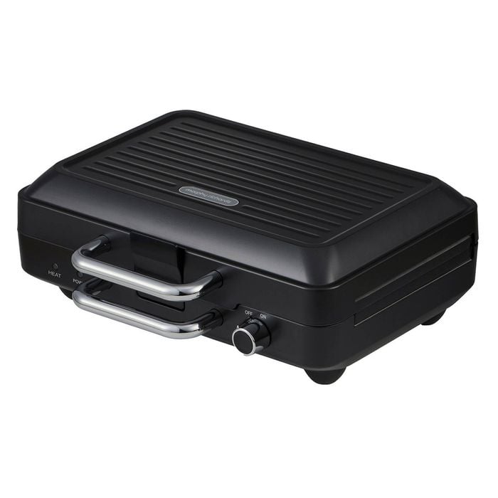 Morphy Richards MREMP4TNM Titanium 900W Multipress Jaffle Panini Waffle Pie 4 Plates Non-Stick Press Sandwich Maker