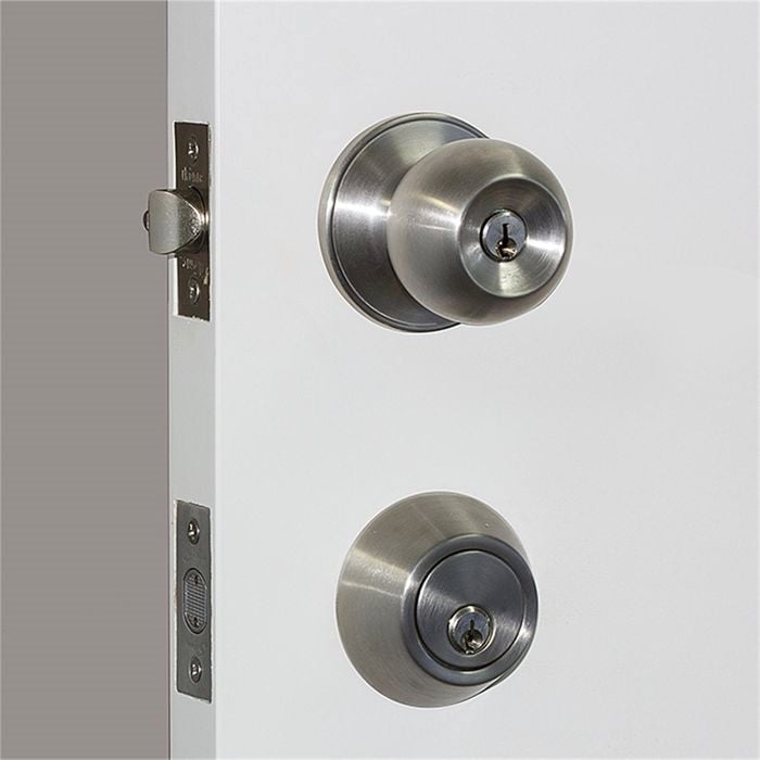 Ikonic Entrance Combo Knob / Deadbolt Stainless Steel