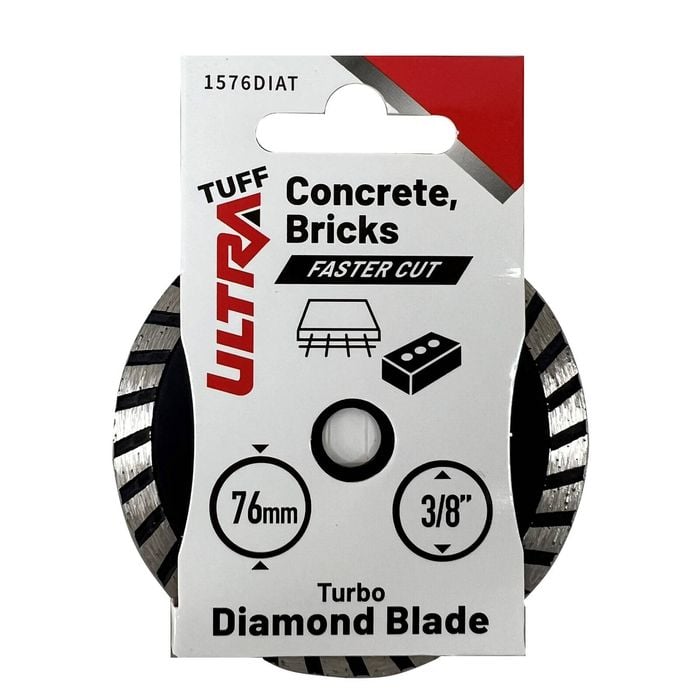 Ultra Tuff 76mm dia Turbo Diamond Blade