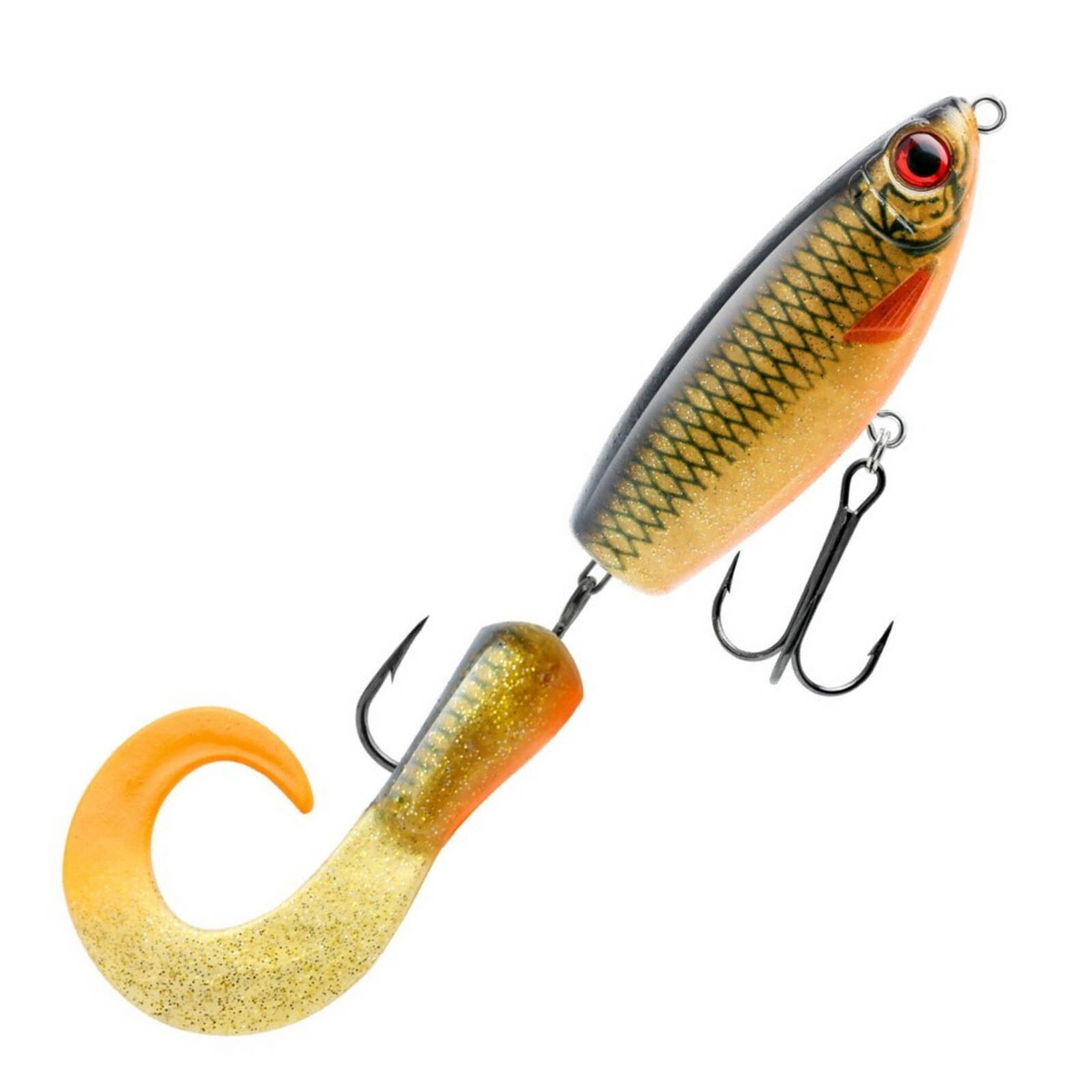 21cm Storm RIP Seeker Jerk Rigged Fishing Lure With Spare Tail -Redfin ...
