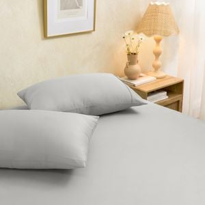 Sheraton Luxury – Egyptian Cotton Rich Silver Fitted Queen Bed Sheet & Pillowcases