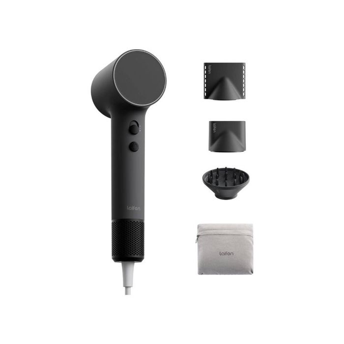 Laifen Air Pro High Speed Hair Dryer 115000 RPM Black with 3 Styling Nozzles