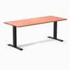 Desky Fixed Height Softwood Office Desk Matte Black Frame 180cm