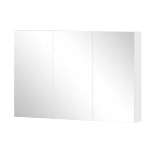 Ufurniture 90 cm Bathroom Mirror Cabinet with 3 Door Vanity Medicine Wall Storage Cupboard Shaving Cabinets White