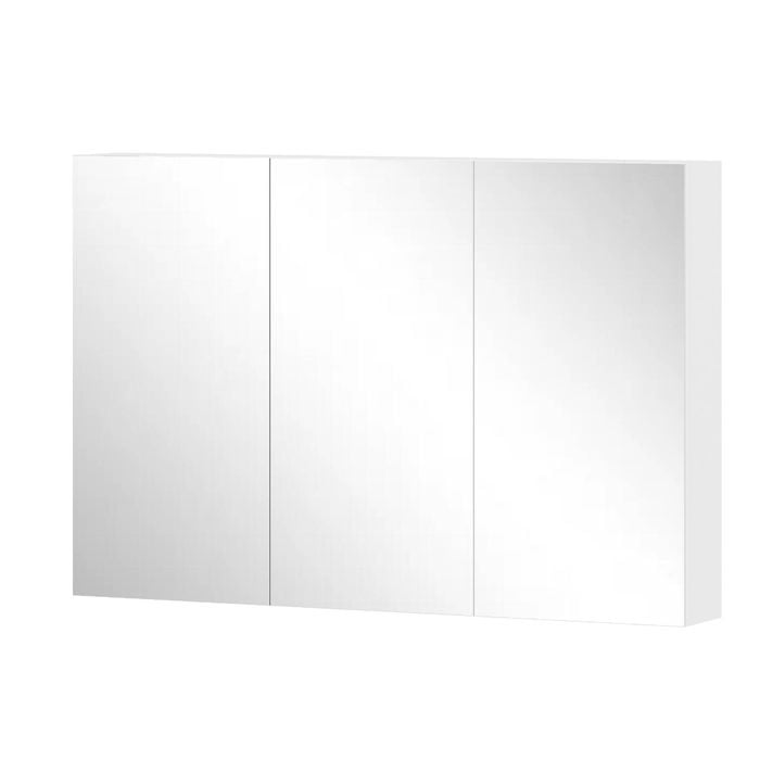 Ufurniture 90 cm Bathroom Mirror Cabinet with 3 Door Vanity Medicine Wall Storage Cupboard Shaving Cabinets White