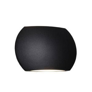 CLA Lighting Remo Surface Mounted LED Exterior Curved Up/Down Wall Light IP54 Black