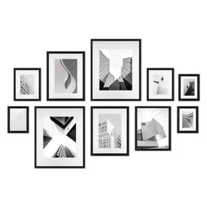 Gallery Wall Set - 10 Black Photo Frames
