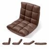 Costway Floor Chair 14position Adjustable Lazy Sofa Chaise Lounge Brown