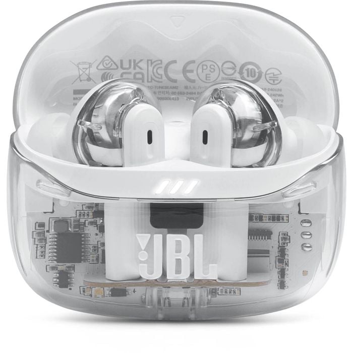 JBL Tune Beam True Wireless Noise Cancelling Earbuds - Ghost White