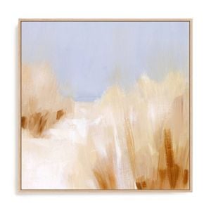 Artey | Beach Grass Impression II - Framed Canvas - Natural Frame - 100 x 100cm