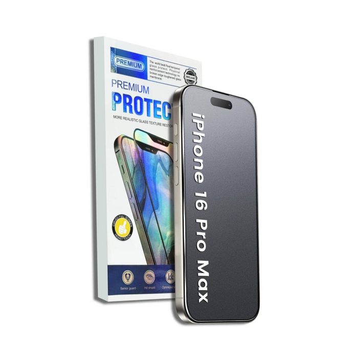 For iPhone 16 Pro Max (6.9") Matte Anti-Glare Screen Protector 9H Tempered Glass Film