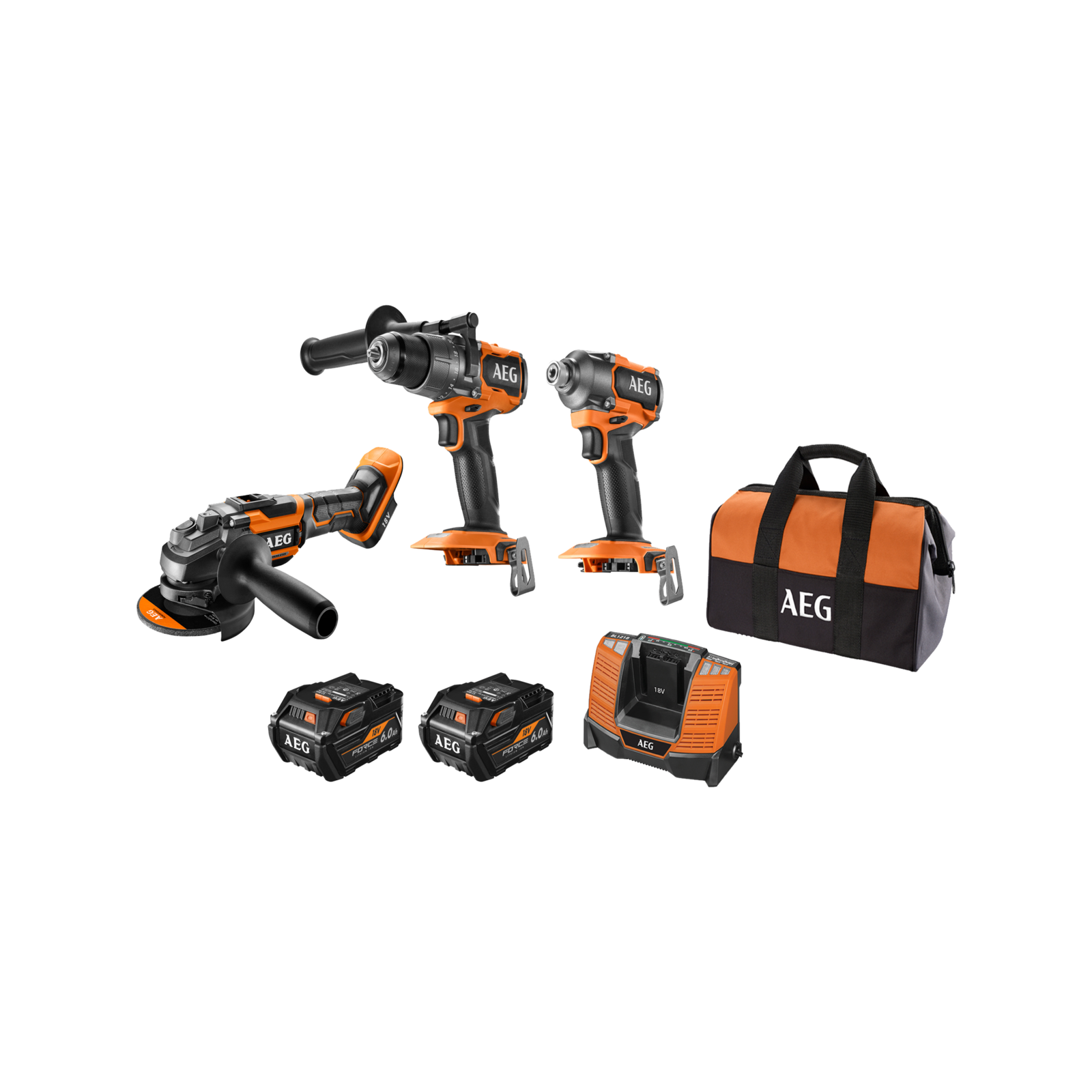AEG 18V 3 Piece Brushless 6.0Ah Force Kit product image