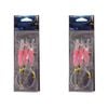 2x Wilson Rigged to Jig Rig 3 Hook Squid Style Jig Fully UV Active - Colour #1