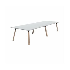Olg Plantation Boardroom Table Solid Oak Frame White Top L4800mm X W1200mm