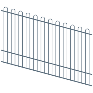 ProtectorAl 1201-2400W x 1500H Deep Ocean Top Pool Fence Panel Raked Up to 15º