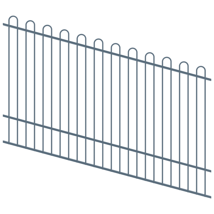 ProtectorAl 1201-2400W x 1500H Deep Ocean Top Pool Fence Panel Raked Up to 15º