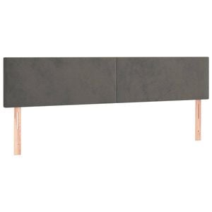 vidaXL Headboards Bedroom Furniture Bed Header 2 pcs Dark Grey 100 cm Velvet