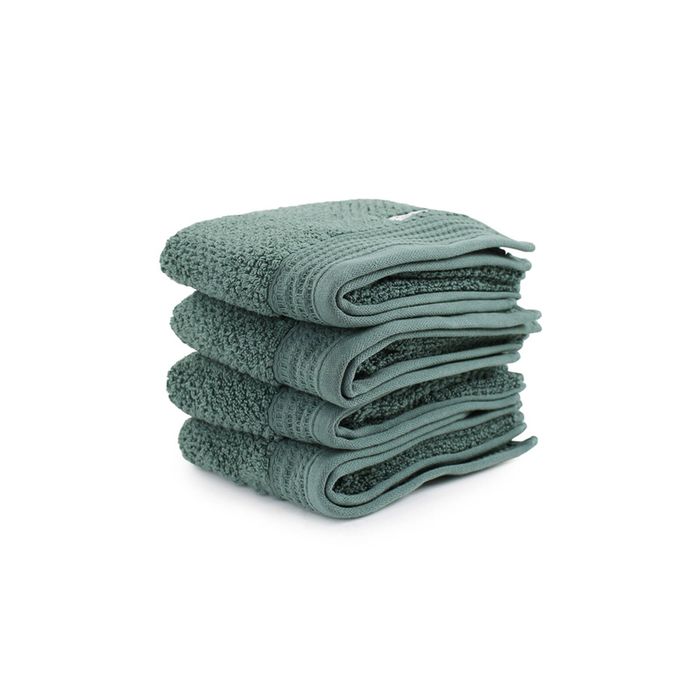 4pc Onkaparinga 45x65cm Cotton Avalon Bathroom Hand Towels Set 550GSM Fir Green
