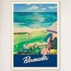 Galrie Bermuda Vintage Travel Poster Art Captivating Island Escape with Vibrant Colors, Wood Frame, A4 21 x 30cm (8 x 12inch)