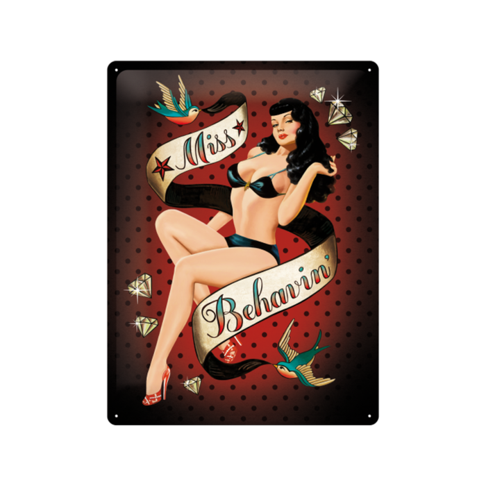 Nostalgic-Art Large Sign Miss Behavin