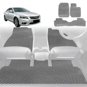 6D Diamond Car Floor Mats for Toyota Aurion 2006-2012-Full Set-Grey-Outback GT
