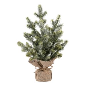 40cm Snowy Artificial Pine Christmas Tree With Burlap Base