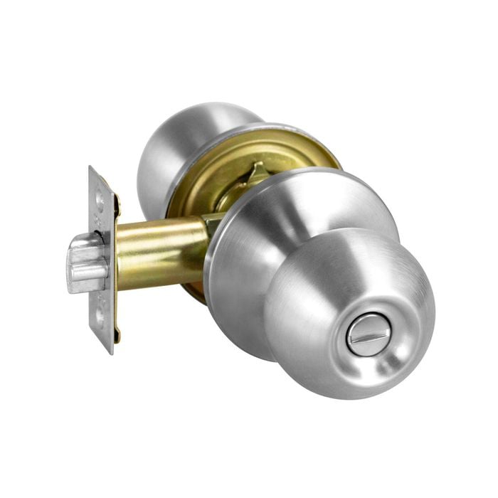 Delf Satin Chrome Valencia Privacy Knob Set