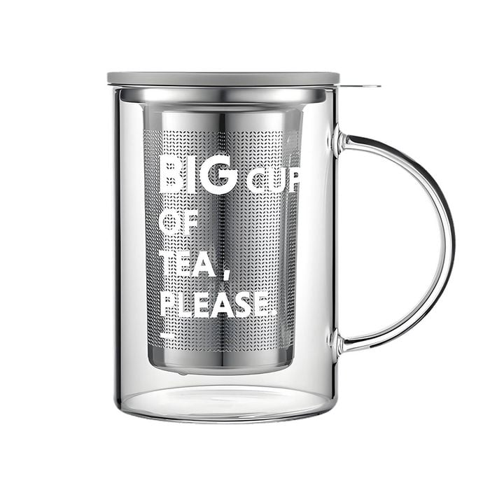 Buydeem Teapot Tea Cup With Drain Basket Separation Filter High Borosilicate Glass 500ml Cd1002