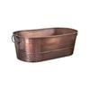 Moda Oval Beverage Tub Antique Copper Plated 52 X 29cm
