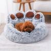 Lifebay Cuddly Cute Bear Paw Shape Pet Sofa - Grey, S