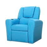 Keezi 1X Kids Recliner Chair Blue Sofa