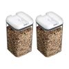 2x Avanti Flip Top Airtight Lid Food Storage Container Clear 1.2L