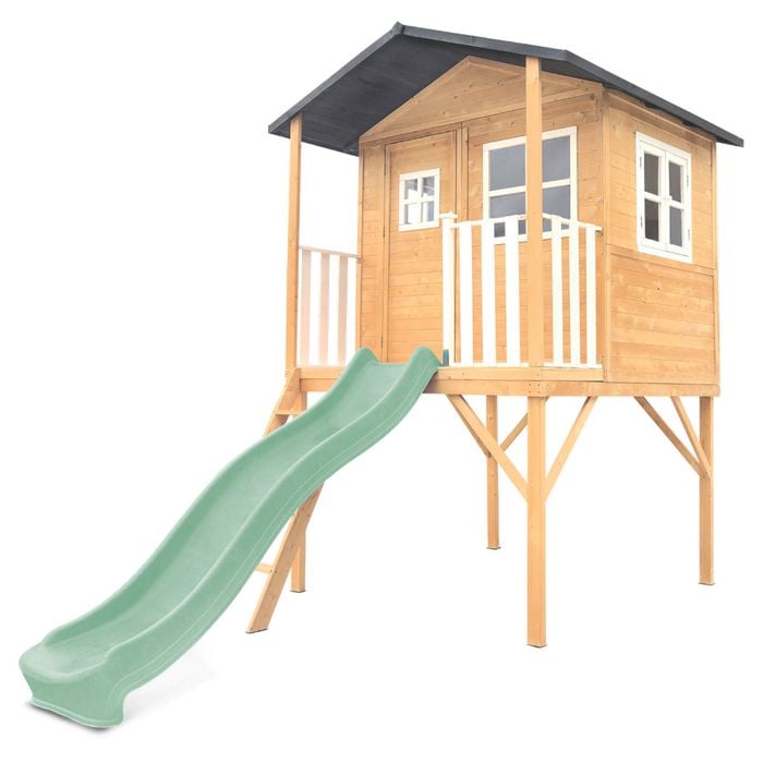 Lifespan Kids Burleigh Cubby House with 2.2m Pastel Green Slide