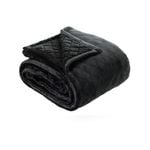 Mansfield 480gsm Sherpa Blanket Charcoal - Queen/King Bed