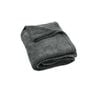Hotel Living Super Soft Coral Fleece Large Throw Rug 160x210 cm Grey